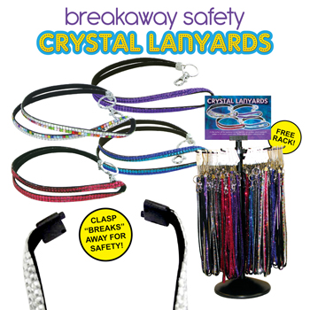 144pc Crystal Lanyards With Display