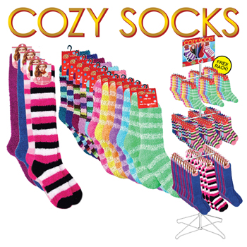 Cozy Socks Assortment 216 Pc Display