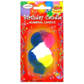 B-Day Cake Candle Rainbow #8