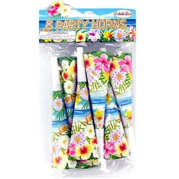 Party Horns Tropical Paradise 8 Pack
