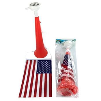 Blow Air Horn With Usa Flag 11.5"