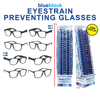 180pc Blue Light Block Glasses Display