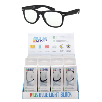 24pc Kids Blue Light Blocking Glasses Display