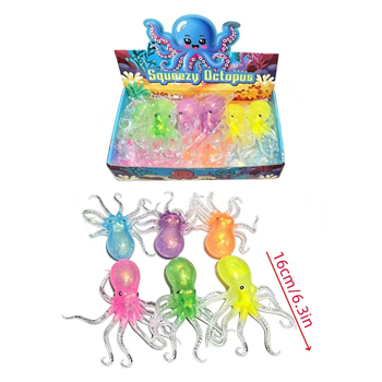 Squishy OCTUPUS 6.3"  12 per PDQ