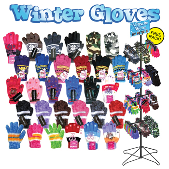 Winter Gloves 288 Pc Display