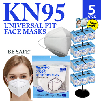 288pc 5 pack KN95 Face Mask Display