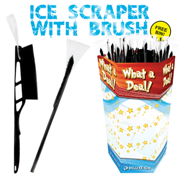 96pc Long Snow Scraper Brush Display