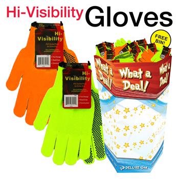 High Visibility Gloves 144 Display