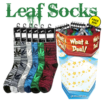 Men's leaf dress socks 216pc dsp