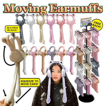 72pc Frog & Duck Moving Ears Display