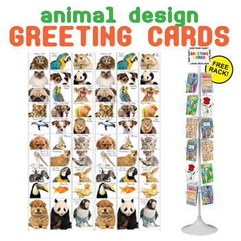720pc Animal Greeting Card Display