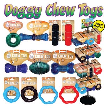 192pc Dog Rubber Chew Toy Display