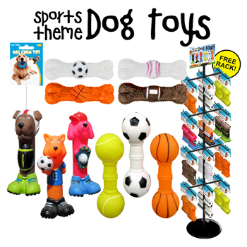 216pc Sports Pet Toy Display