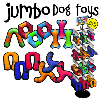 144pc Jumbo Pet Toys on Display