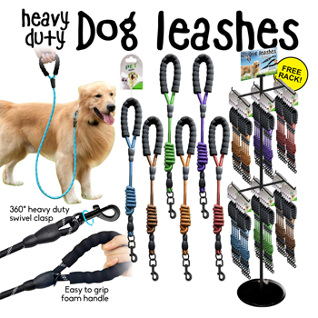 144pc 4ft Heavy Duty Dog Leashes Display