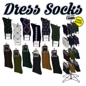 144 pc Mens dress sock display