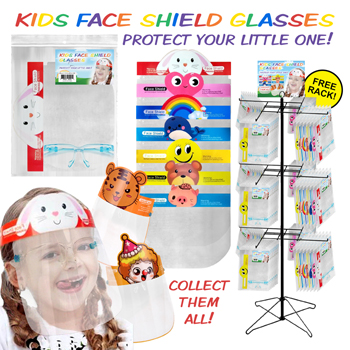 200 PC Kids Face Shield Display