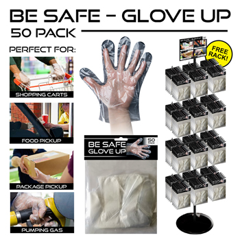 288pc Disposible 50pk Gloves Display