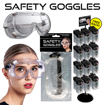 200 Pc Safety Goggles Display