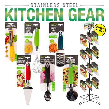 144pc Kitchen Gadgets Display - 6 assorted