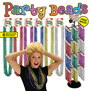 360pc Beads Lanyards with Display - 6 pack