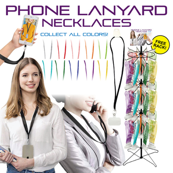 144pc Lanyard Cell Phone Holder Display