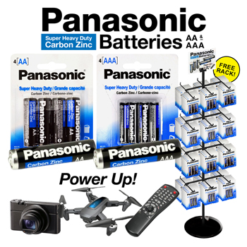 288pc Panasonic AA & AAA Battery Display