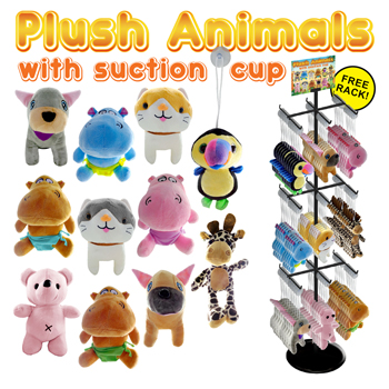 72pc Plush Toys with Window Hook Display