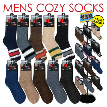 216pc Men's Cozy Sock Display