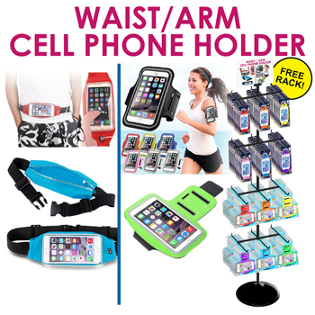 72pc arm & waist cell phone holder display