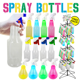 144pc Spray Bottles with Display