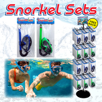 72pc Snorkel & Mask Set Display