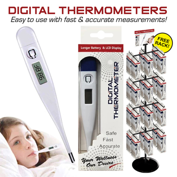 144pc Digital Oral Thermometer Display
