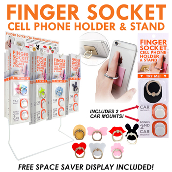 48pc Finger Socket Phone Holder Display