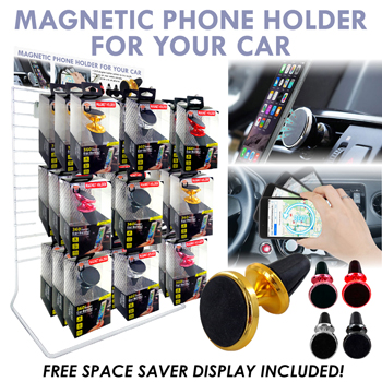 24pc Magnetic Car Vent Phone Holder Display