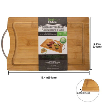 Ideal Kitchen Medium Bamboo Cutting Board with Handle