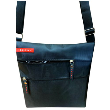 Black Messager bag - 2 pockets