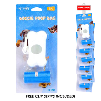 24pc Doggie Poop Bags with 2 clip strips