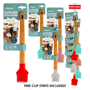 36pcs Ideal Kitchen Silicone Brush with 3 clip strips