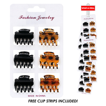 36pc Jaw Clips 6pk with 3 clip strips