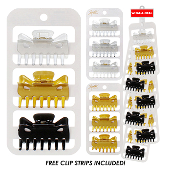 36pc Jaw Clips 3pk with 3 clip strips