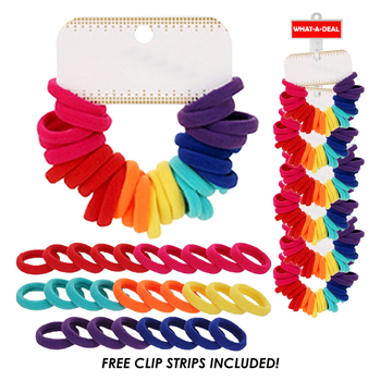 36pc Hair Bands 28 count w/3 clip strips