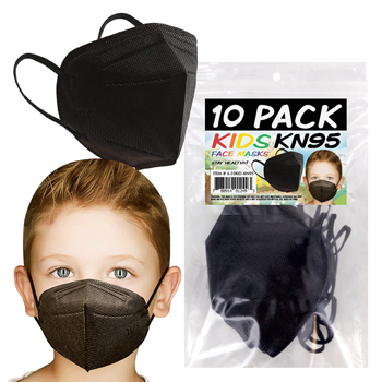 10 pack Black Kids KN95 Face Mask