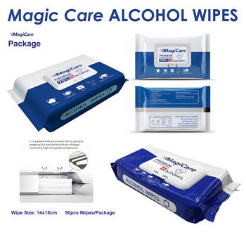 50 Pack Magic Care Alcohol Wipes