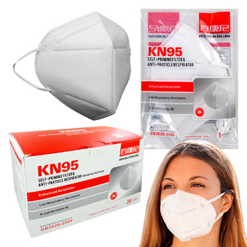 Single Pack White KN95 Face Mask