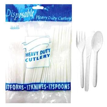 51 Pc Plastic Cutlery Assortment