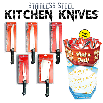 Kitchen Knives Stainless Steel 144 Pc Display