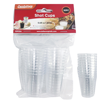 20 Pack Clear Shot Cups