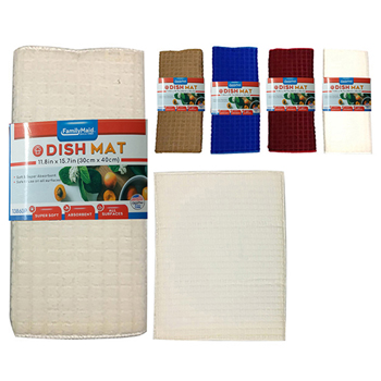 Dish Drying Mat 11.8" x 15.7" 4 Colors Assorted