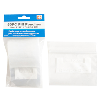 50 Pack Pill Pouches